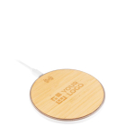 Caricatore wireless rotondo effetto bambù Bamboo color bianco