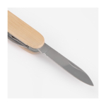 Coltellino multiuso promozionale 9 funzioni copro bamboo Zermatt color legno sesta vista