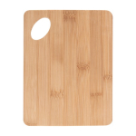 Semplice tagliere in bambù personalizzabile con logo color naturale seconda vista