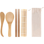 Kit da 5 pezzi per preparare sushi con logo aziendale Sushi color beige prima vista