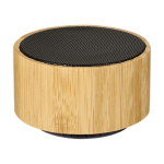 Speaker bluetooth 4.2 personalizzato con logo aziendale in ABS e bambù color nero terza vista
