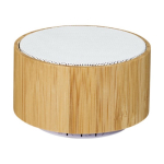 Speaker bluetooth 4.2 personalizzato con logo aziendale in ABS e bambù color nero terza vista