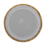 Speaker bluetooth 4.2 personalizzato con logo aziendale in ABS e bambù color nero terza vista frontale