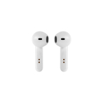 Cuffie bluetooth TWS con logo in scatolina di ricarica color bianco seconda vista