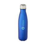 Borraccia con isolamento sottovuoto da 500ml Lifestyle Premium color nero vista con stampa tampografica