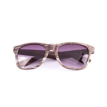 Occhiali da sole stile legno lenti specchiate PineTree color marrone scuro seconda vista