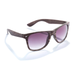 Occhiali da sole stile legno lenti specchiate PineTree color marrone scuro prima vista