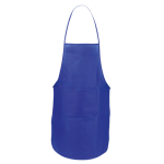 Colorato grembiule in tnt 80 g/m² con tasca frontale Basic Style color blu