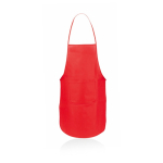 Colorato grembiule in tnt 80 g/m² con tasca frontale Basic Style color rosso prima vista