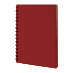 Block notes personalizzati A5 rigidi pagine righe kraft CardBoard color rosso prima vista