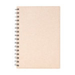 Block notes personalizzati A5 rigidi pagine righe kraft CardBoard color bianco seconda vista