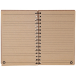 Block notes personalizzati A5 rigidi pagine righe kraft CardBoard color bianco quarta vista