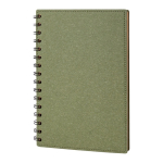 Block notes personalizzati A5 rigidi pagine righe kraft CardBoard color verde prima vista