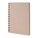 Block notes personalizzati A5 rigidi pagine righe kraft CardBoard color naturale prima vista