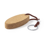 Portachiavi galleggianti personalizzati ovali in sughero color marrone seconda vista