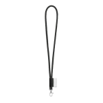Lanyard con etichetta e consegna in 5 color nero