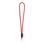 Lanyard con etichetta e consegna in 5 color rosso