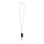 Lanyard con etichetta e consegna in 5 color bianco