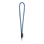 Lanyard con etichetta e consegna in 5 color blu mare