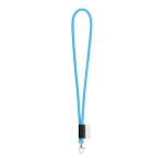 Lanyard con etichetta e consegna in 5 color azzurro