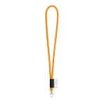 Lanyard con etichetta e consegna in 5 color  arancione fluorescente