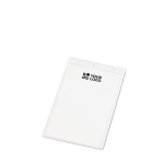 Portabadge verticale di plastica con fori per moschettone 11x17 cm vista principale
