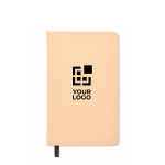 Taccuini aziendali A5 sostenibile pagine a righe riciclate Grow color beige vista area di stampa