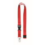 Lanyard in cotone con fibbia e chiusura di sicurezza Conscious Cotton color rosso seconda vista