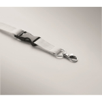 Lanyard in cotone con fibbia e chiusura di sicurezza Conscious Cotton color bianco terza vista fotografica