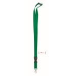 Lanyard in cotone con fibbia e chiusura di sicurezza Conscious Cotton color verde