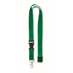 Lanyard in cotone con fibbia e chiusura di sicurezza Conscious Cotton color verde seconda vista