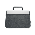Cartelle porta computer monoscomparto con tasca interna 15'' RPET Felt color grigio scuro vista posteriore