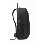 Zaino multiscomparto con fascia trolley e porta pc 15'' 340 g/m² Office color nero quarta vista