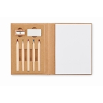 Set da disegno con logo 60 fogli bianchi colori e accessori Bambino color beige