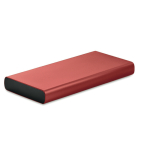 Power bank da 10.000 mAh indicatore luminoso con logo Duo color bordò