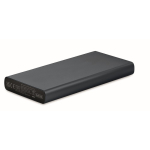 Power bank da 10.000 mAh indicatore luminoso con logo Duo color blu mare seconda vista