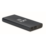 Power bank da 10.000 mAh indicatore luminoso con logo Duo color blu mare vista principale