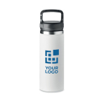 Borraccia in acciaio inossidabile personalizzabile da 500ml Handle color bianco vista area di stampa