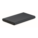 Power bank promozionale da 4.000 mAh in alluminio Alu Black color blu mare seconda vista