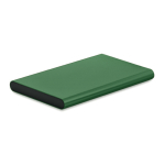 Power bank promozionale da 4.000 mAh in alluminio Alu Black color verde scuro