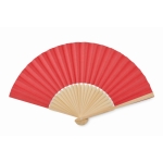 Ventaglio promozionale in bambù e carta colorata PaperWind color rosso