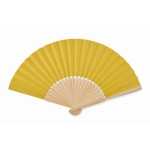 Ventaglio promozionale in bambù e carta colorata PaperWind color giallo
