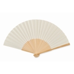 Ventaglio promozionale in bambù e carta colorata PaperWind color beige