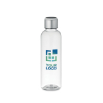 Borraccia in tritan con avviso di idratazione 500ml Tritan Reminder color trasparente vista area di stampa