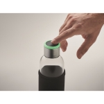 Borraccia di vetro con sensore nel tappo 500ml Crystal Reminder color nero quarta vista fotografica