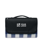 Coperta picnic pieghevole con manico personalizzabile 150 g/m² Caly color blu vista area di stampa