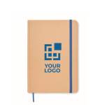 Taccuino aziendale con logo A5 pagine a quadri con elastico Everwrite color blu vista area di stampa