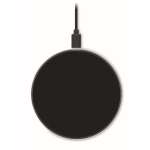 Caricatore wireless pubblicitario in alluminio e ABS da 10W color nero quinta vista