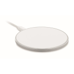 Caricatore wireless pubblicitario in alluminio e ABS da 10W color bianco