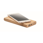 Batteria esterna wireless in bambù da 6.000 mAh Powerbank Bamboo color legno seconda vista